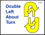 Double left about turn Rally sign